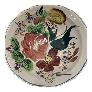 Floral Ceramic VTG Serving Bowl Cottagecore Collectible